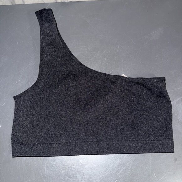 ANWND Cropped Tank top Women's S/M One Cold Shoulder Black - Picture 4 of 4